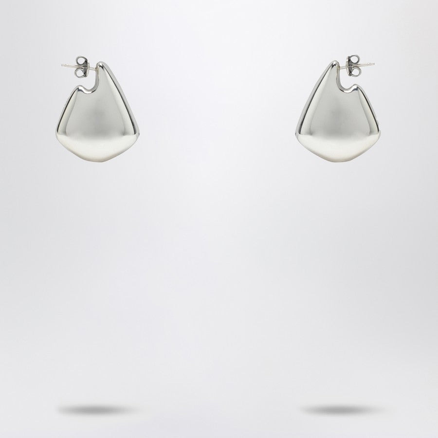 Bottega Veneta Women Sterling Silver Small Fin Earrings - 3