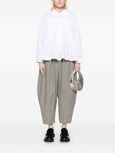 Comme Des Garçons houndstooth tapered trousers outlook