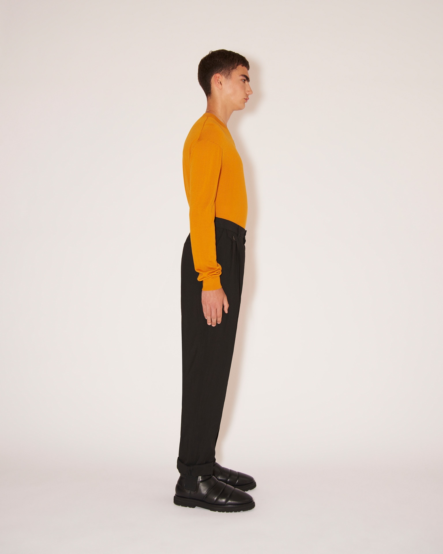 KODI - Superfine merino crew shape knit - Orange - 3