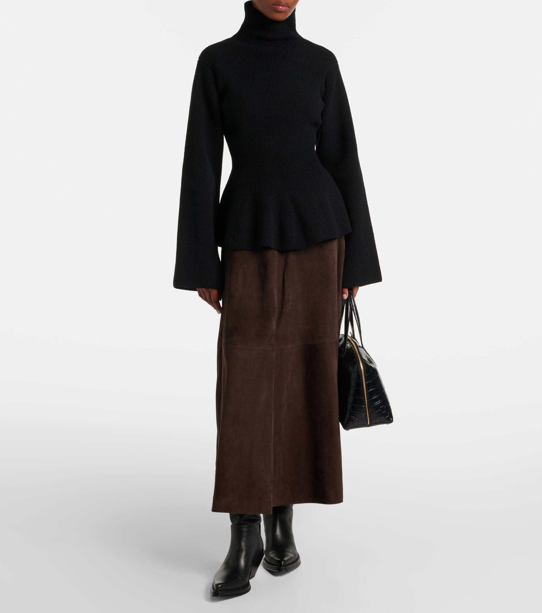 Turtleneck wool and cashmere top - 2