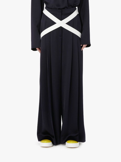JW Anderson CROSSOVER STRAP WIDE LEG TROUSERS outlook