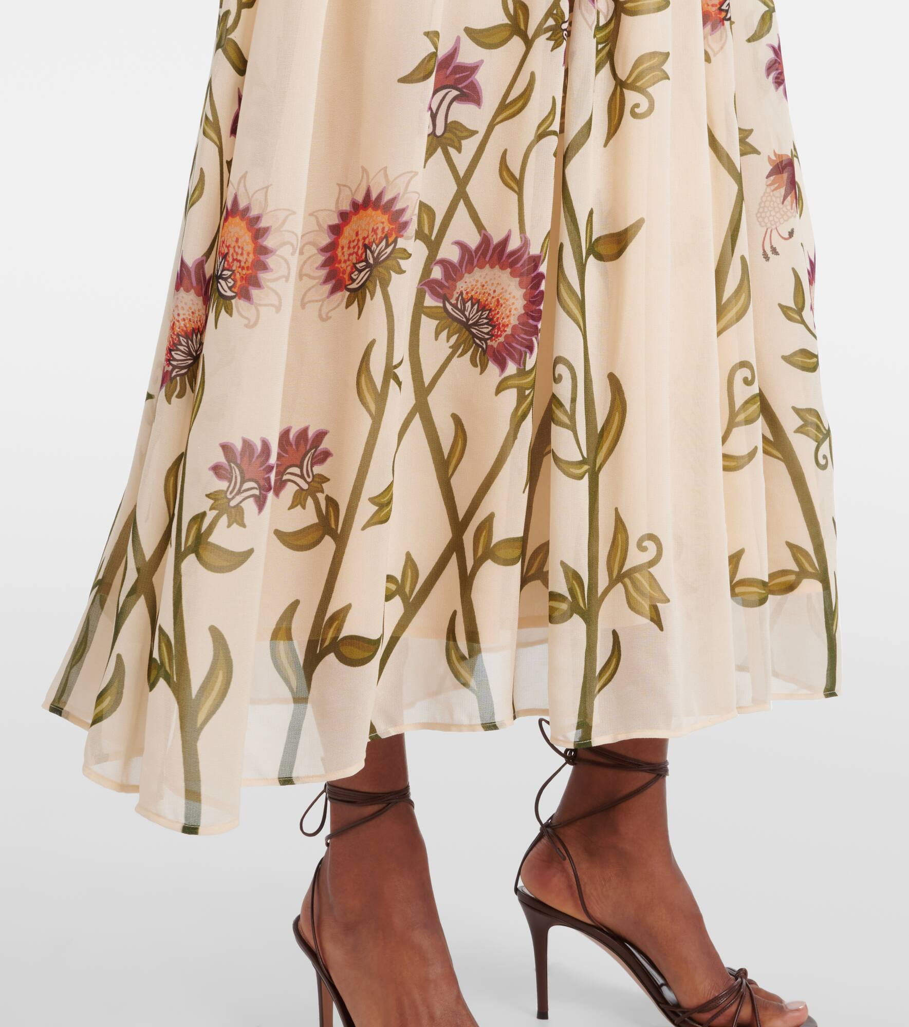 Cutout floral midi dress - 6