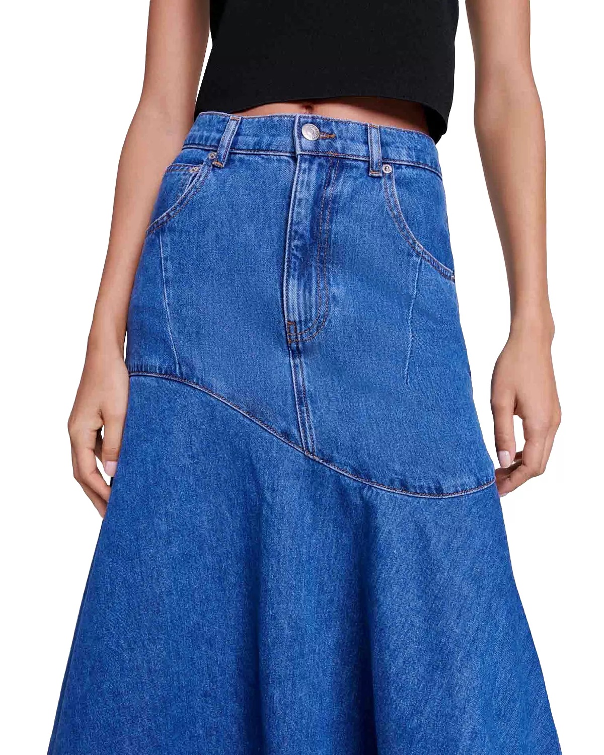 Jondulys Denim Maxi Skirt - 5