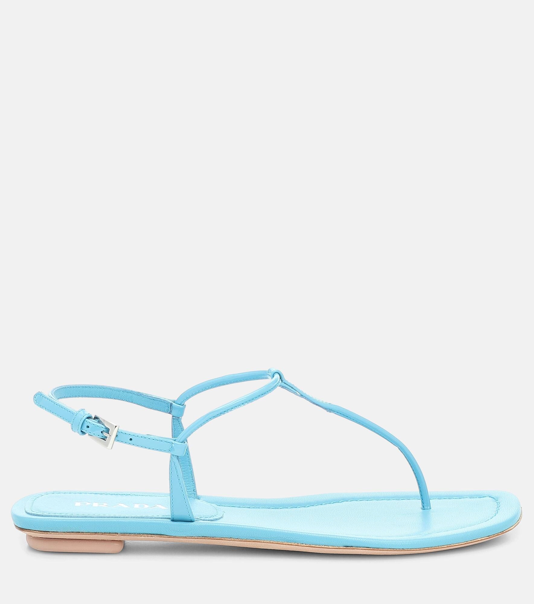 Patent leather thong sandals - 4
