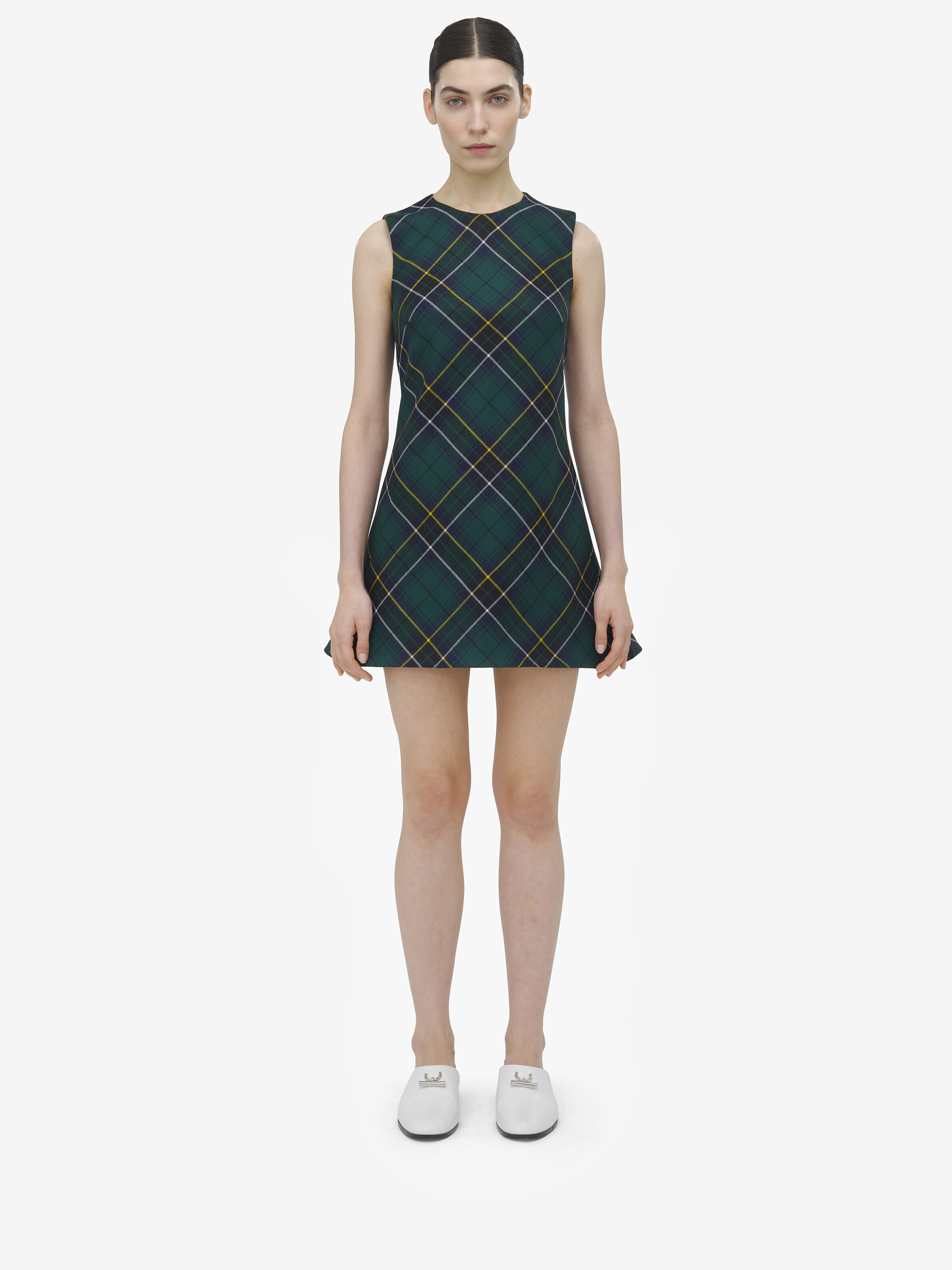 Wool Tartan Mini Dress - 2