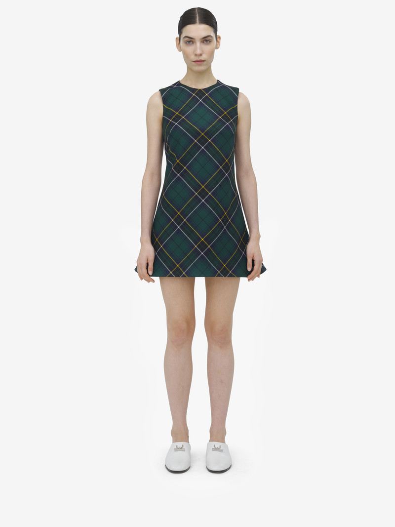 Alexander McQueen Wool Tartan Mini Dress outlook