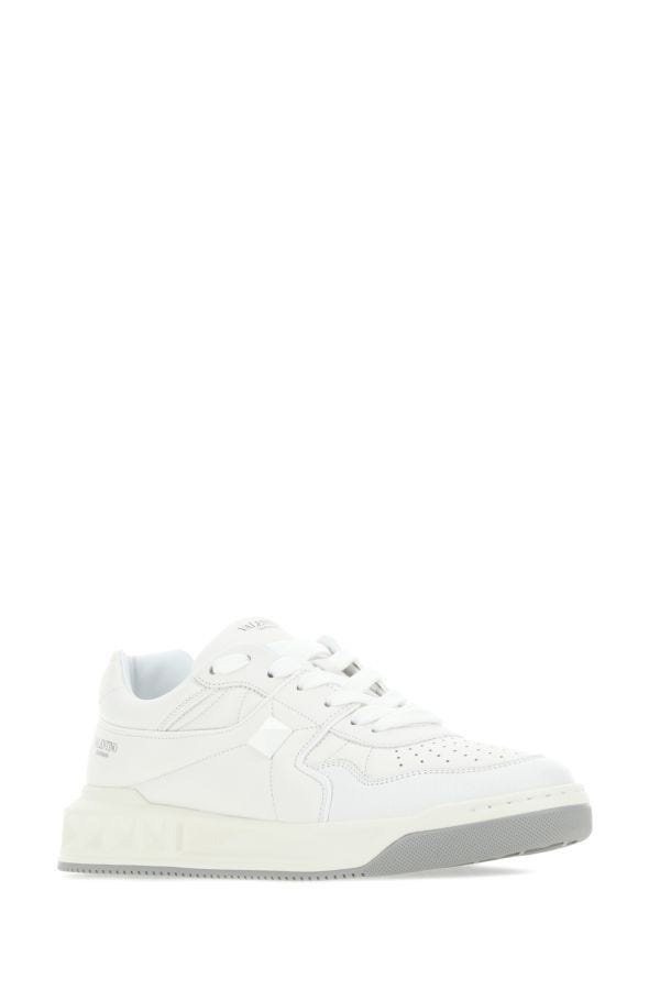 White nappa leather One Stud sneakers - 2