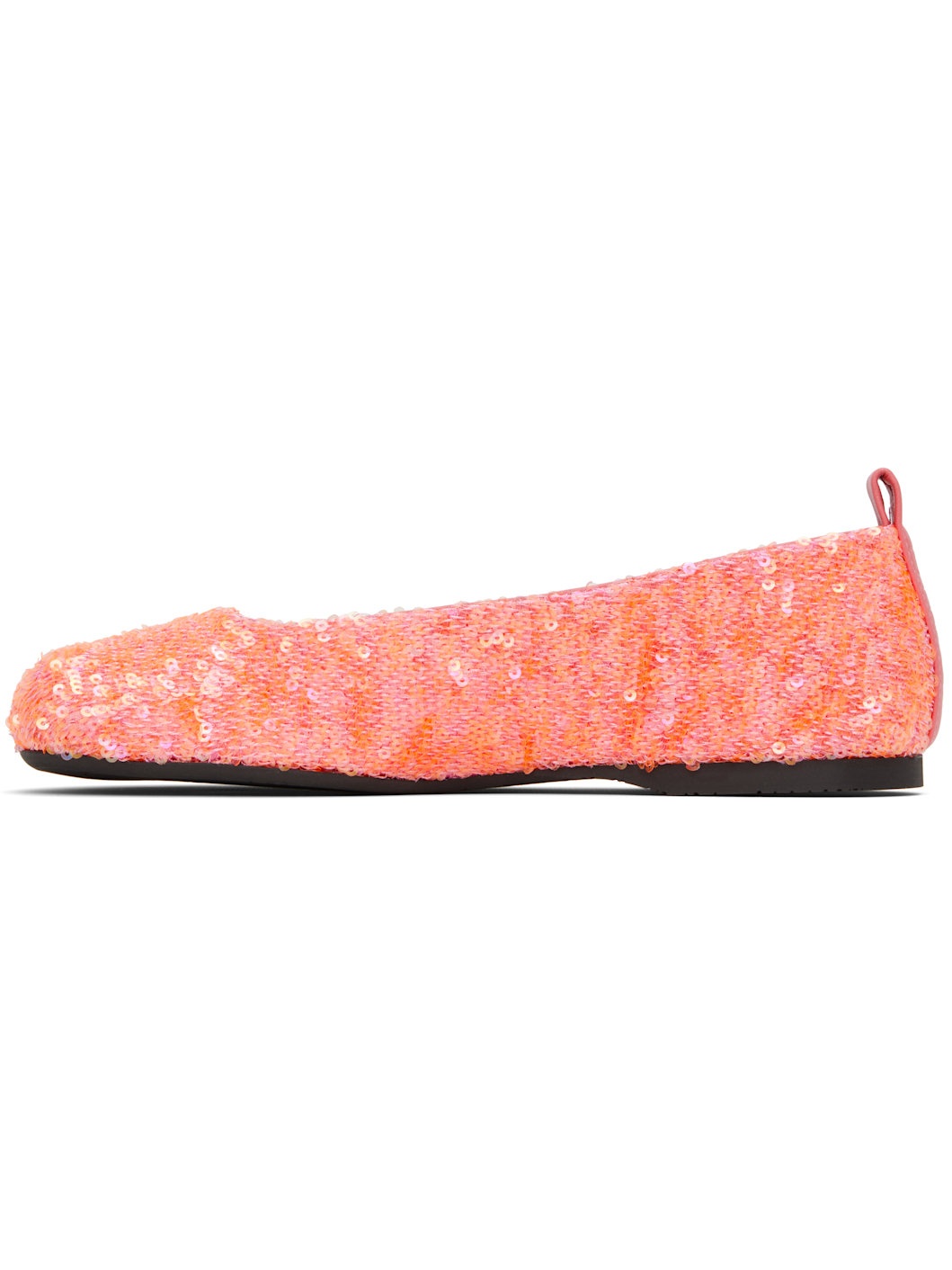 Pink All-Over Sequin Ballerina Flats - 3