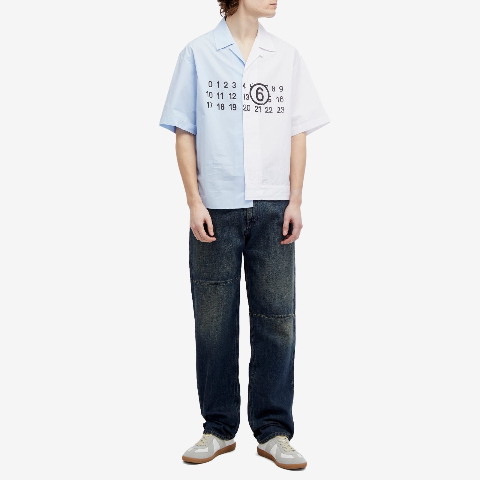 MM6 Maison Margiela Logo Hybrid Short Sleeve Shirt - 4