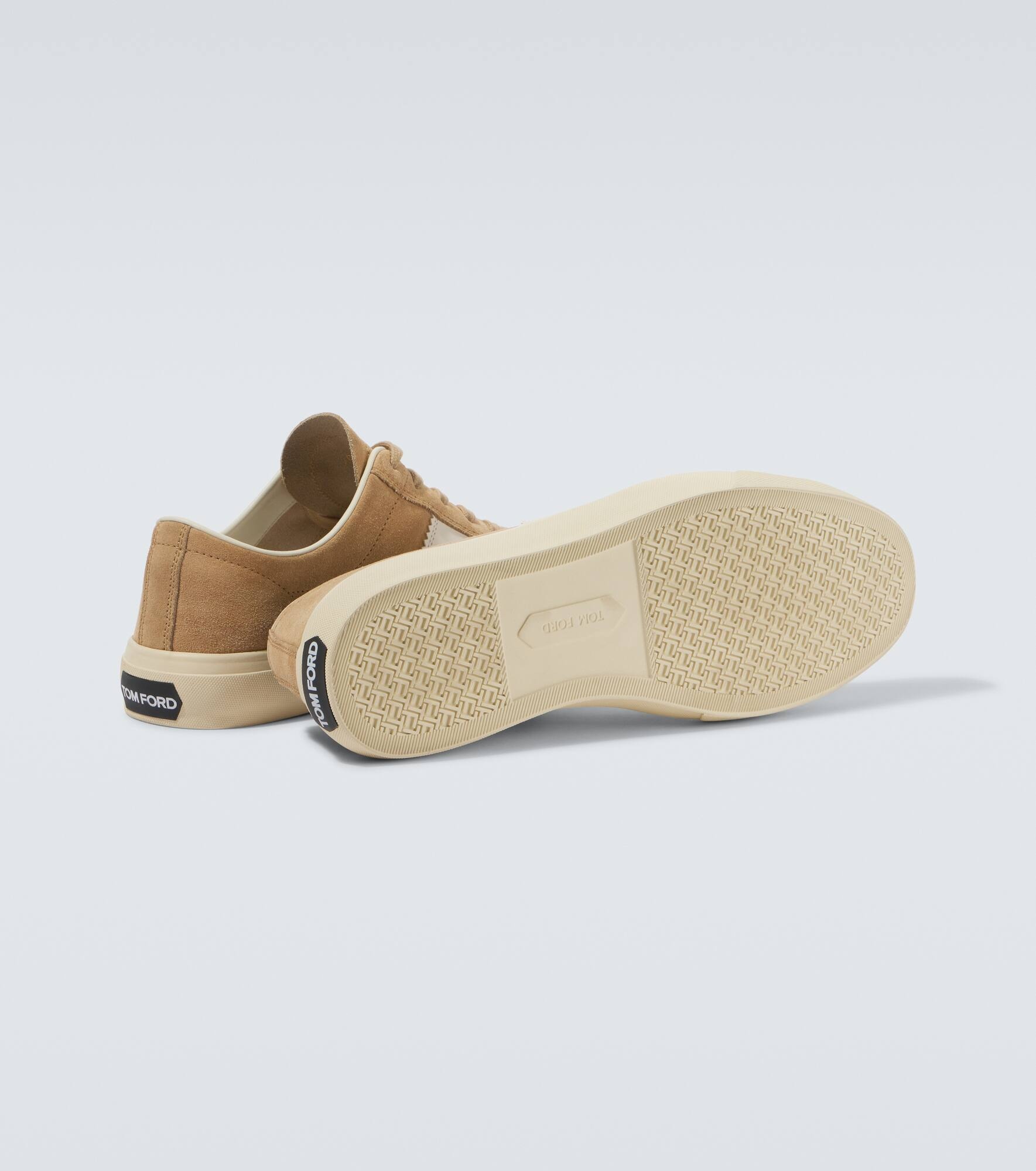 Cambridge leather-trimmed suede sneakers - 7