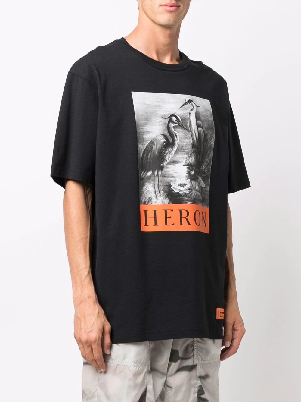 Heron-print cotton T-shirt - 3