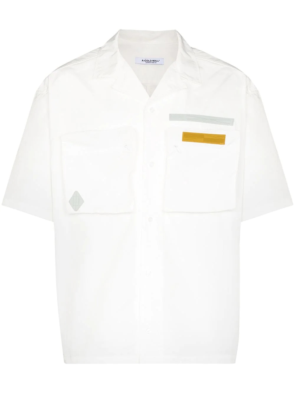 logo patch short-sleeved shirt - 1