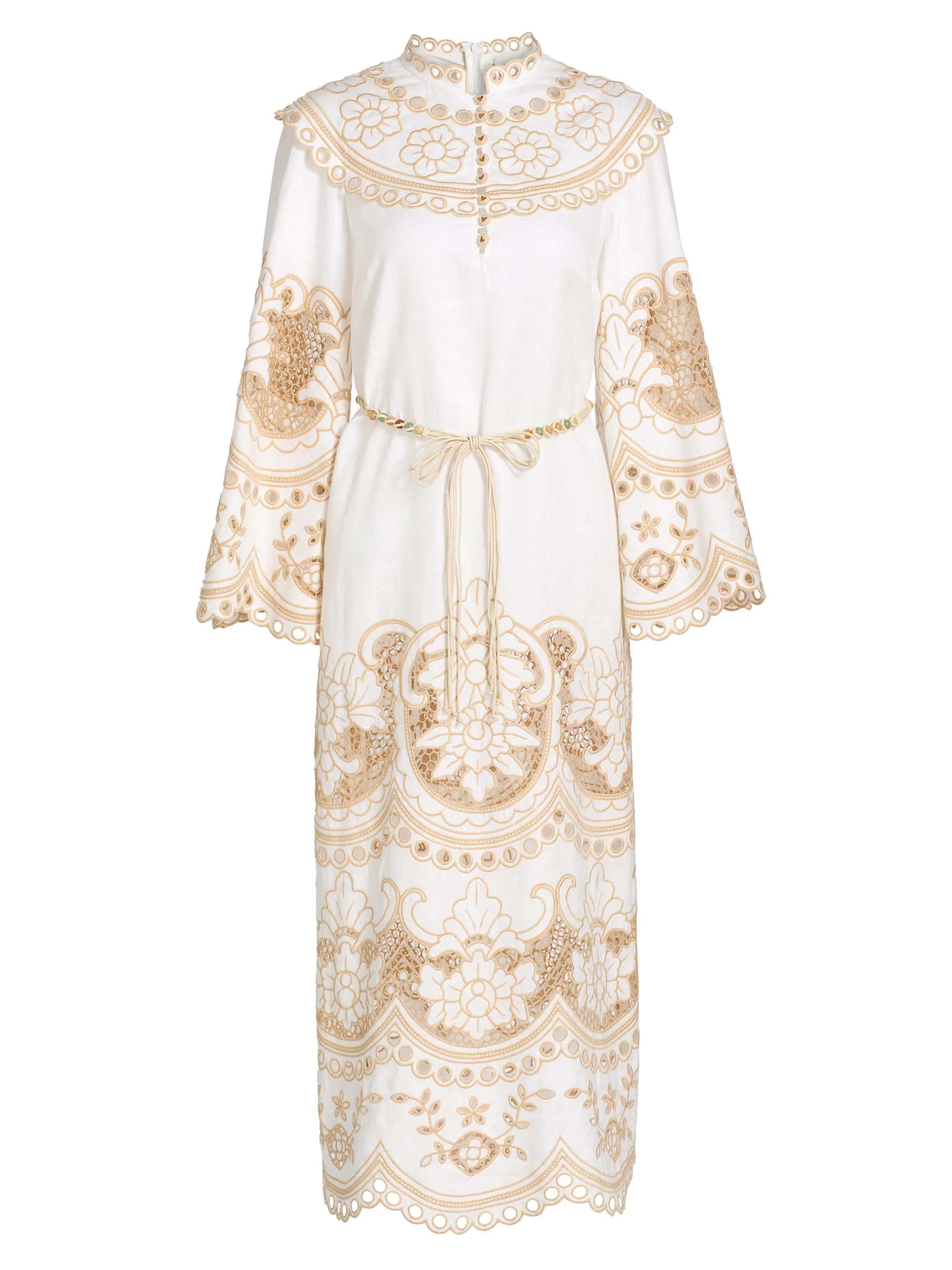Women's Wanderlust Eyelet-Embroidered Shift Midi-Dress - Ivory - 1