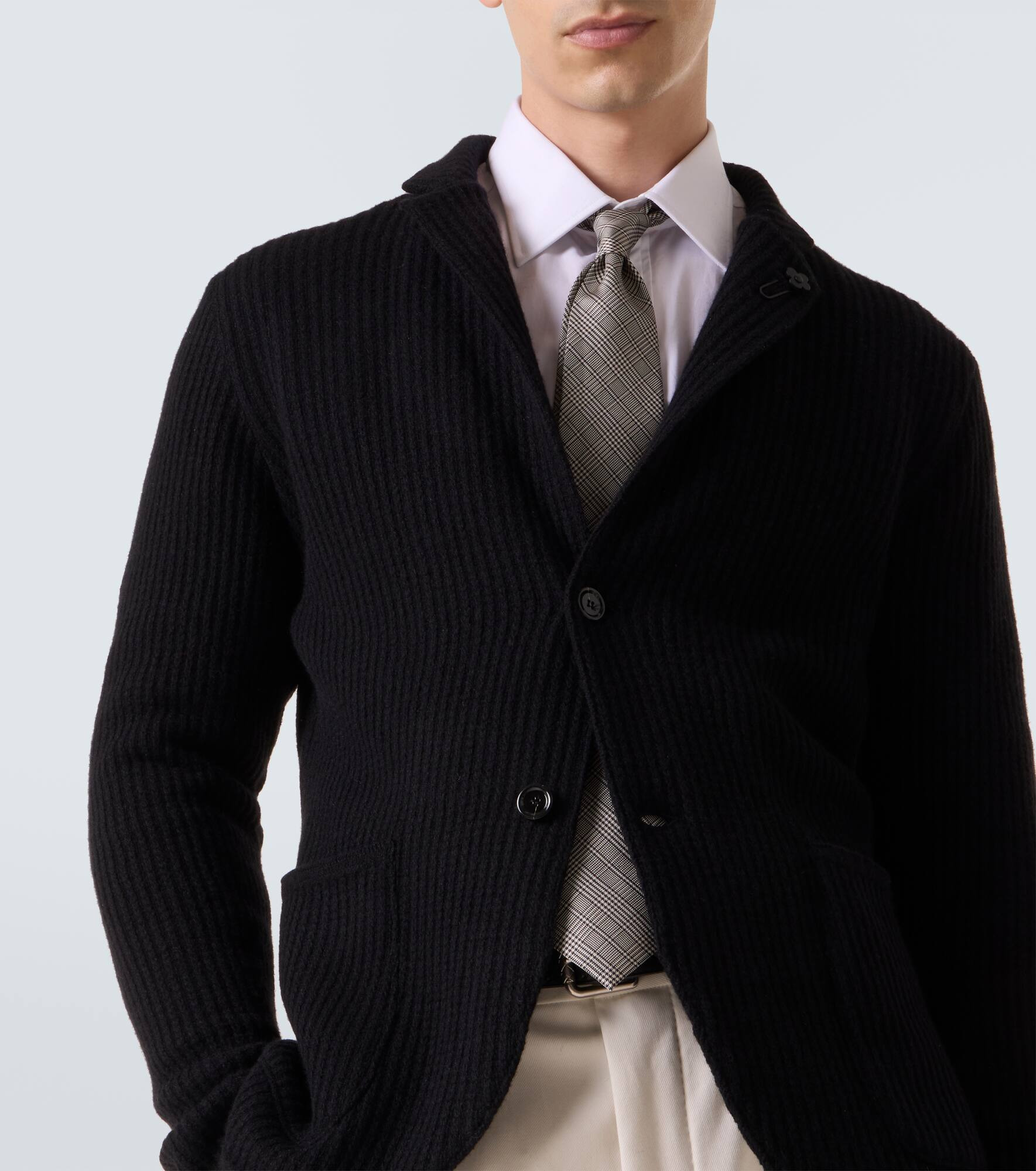 Ribbed-knit cashmere cardigan - 5