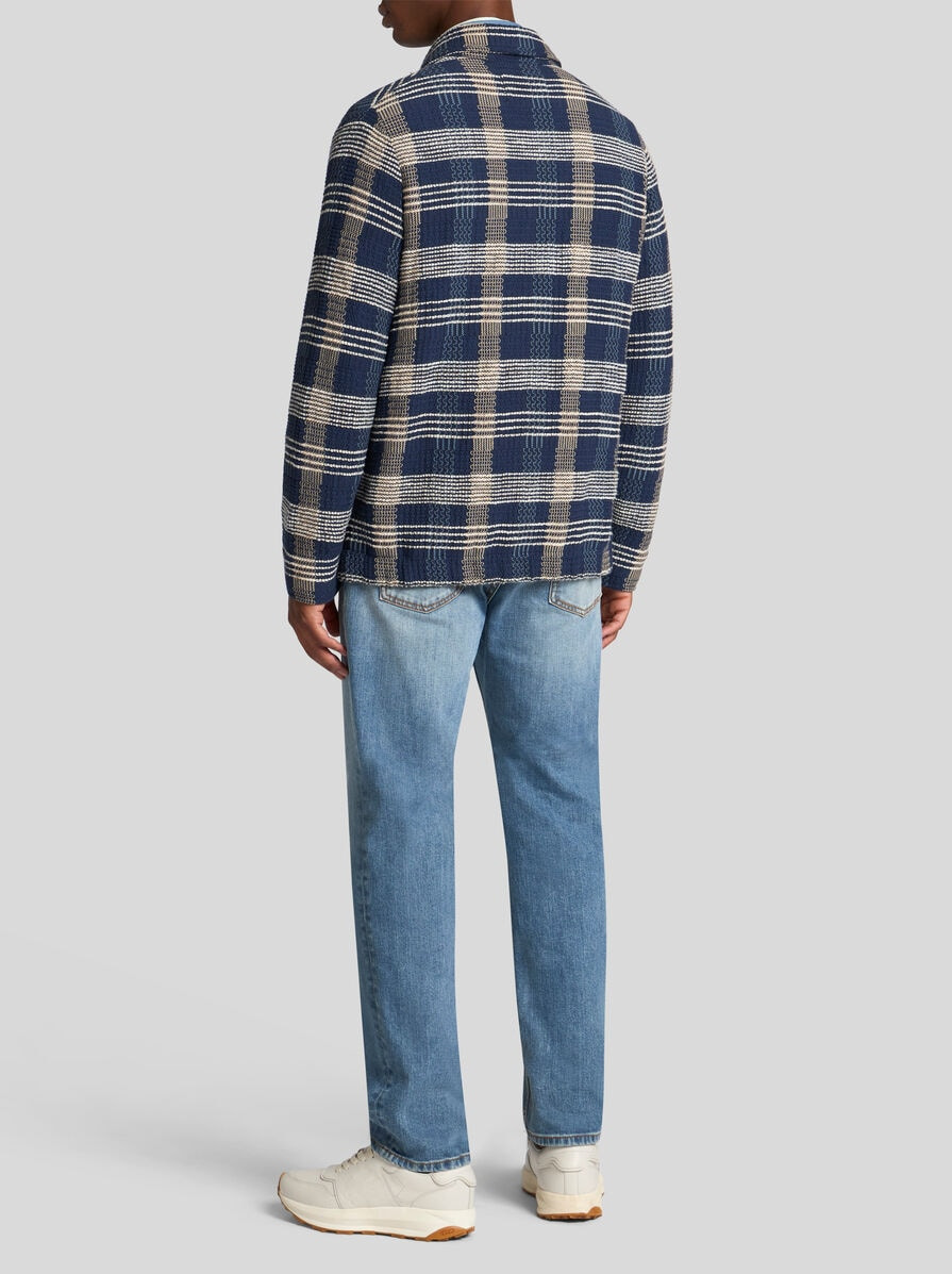 KNIT COTTON AND LINEN OVERSHIRT - 4