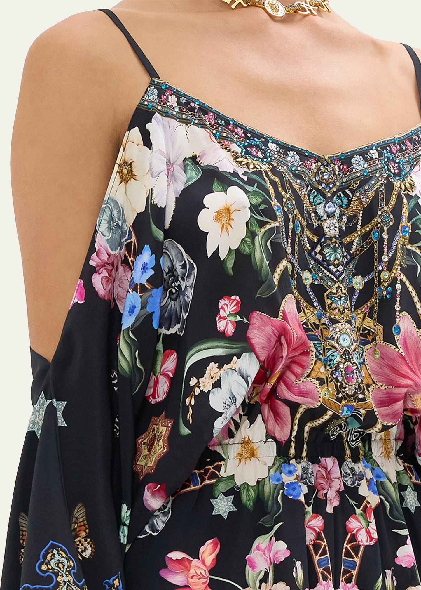 Midnight in Monserrate Drop Shoulder Playsuit - 4