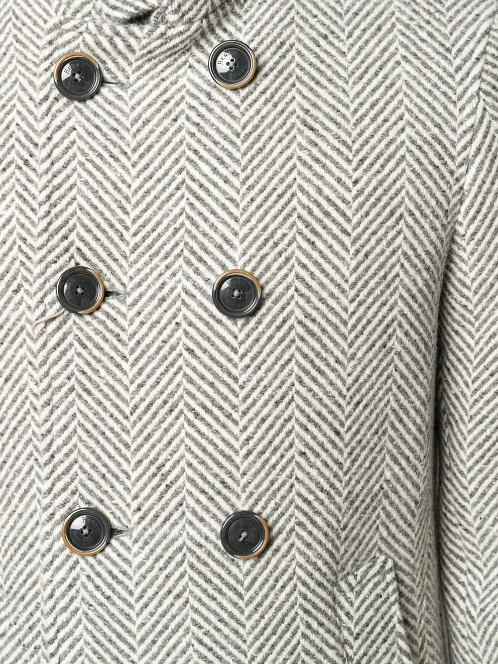 herringbone double-breasted jacket - 5