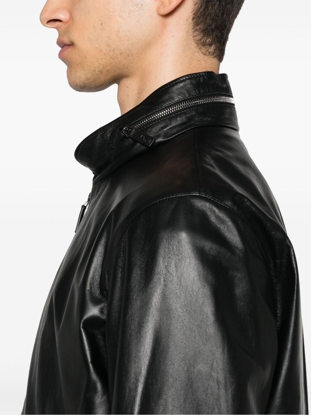 leather zipped jacket - 5
