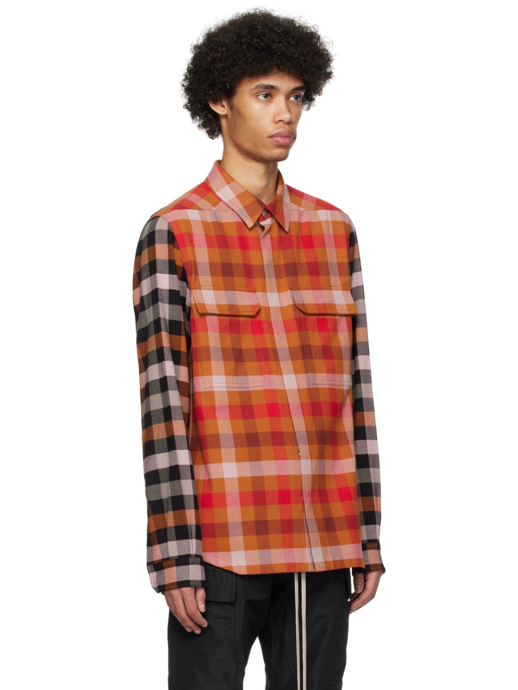 Orange Check Shirt - 2