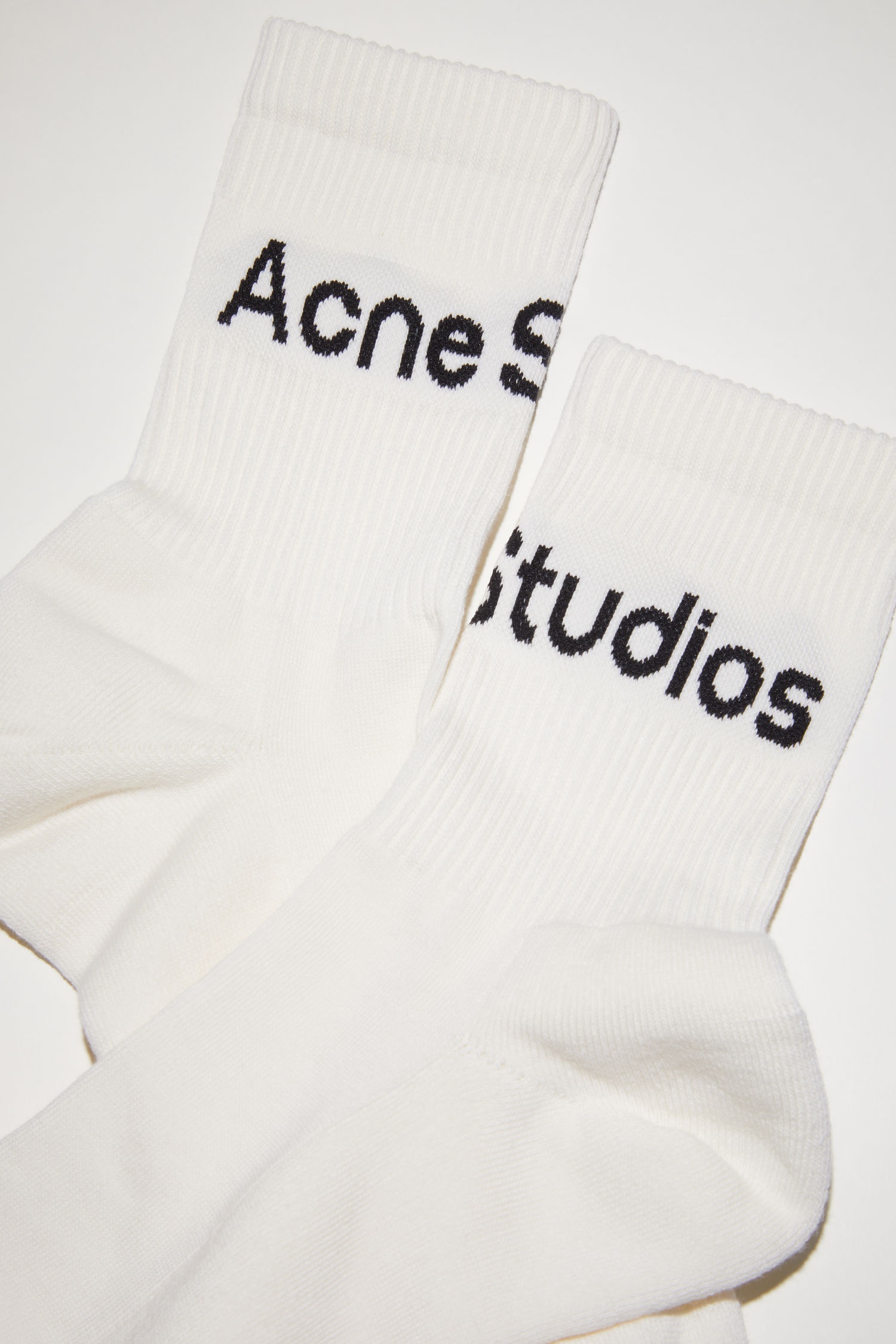 Ribbed logo socks - Black/white - 4