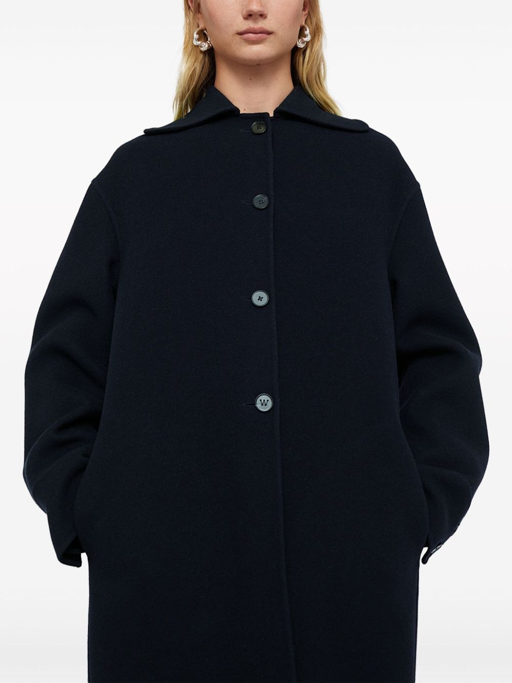 single-breasted cashmere coat - 2
