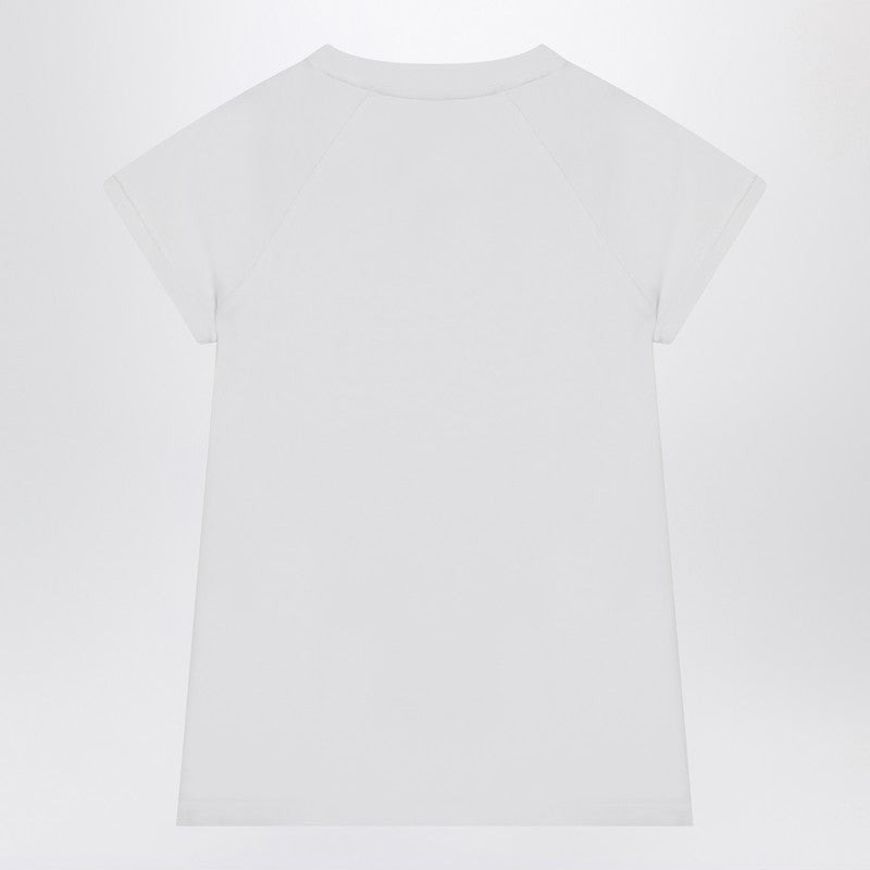 Loewe White Cotton-Blend T-Shirt With Anagram Logo Women - 2