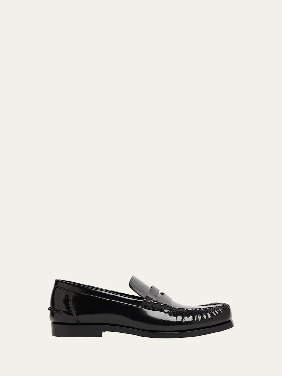 Soft Leather Penny Loafers - 1