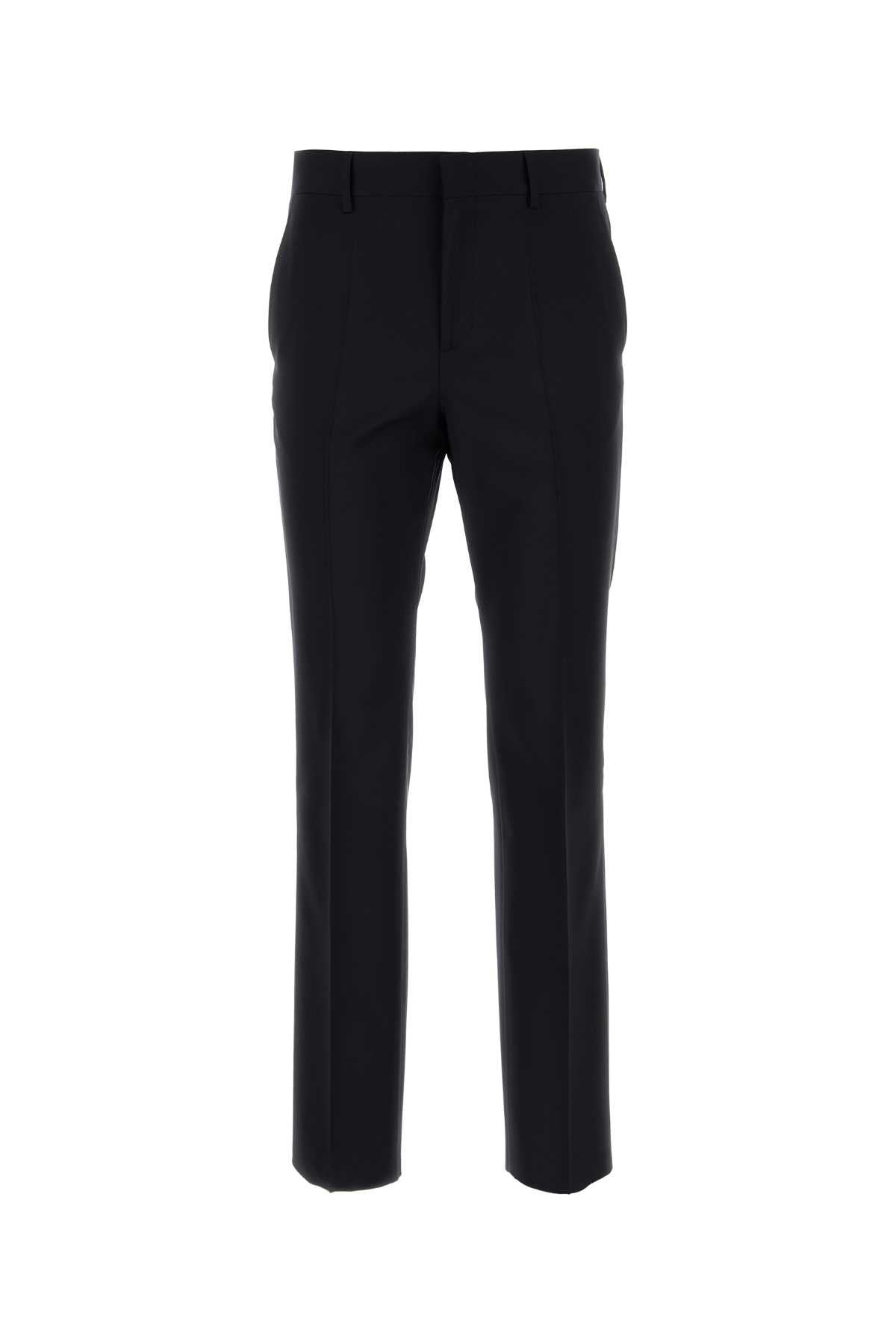 Valentino Garavani Men Midnight Blue Wool Blend Pant - 1