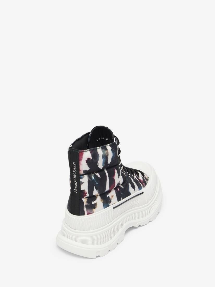 Alexander McQueen Tread Slick Boot Graffiti Optic White