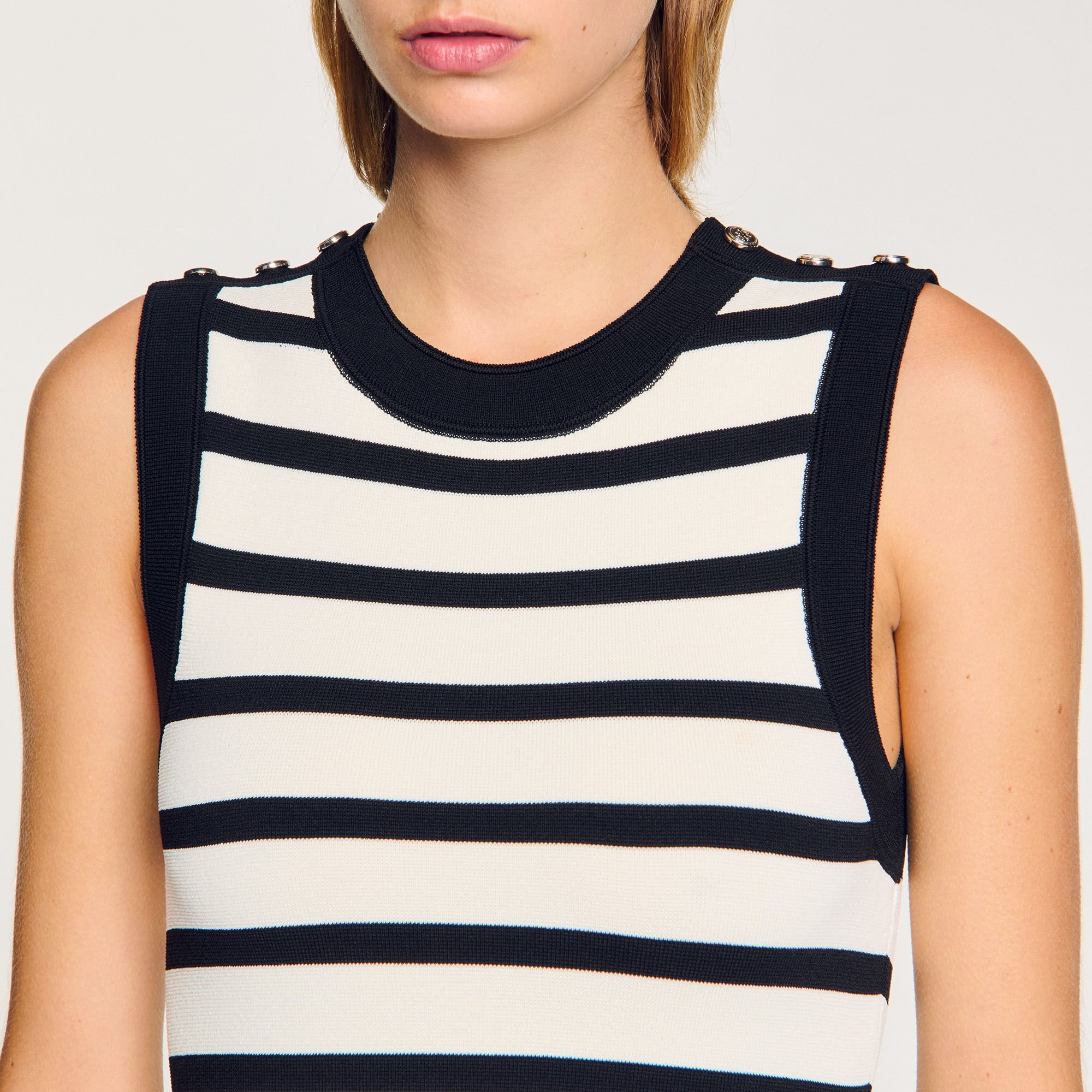 STRIPED KNIT MINI DRESS - 3