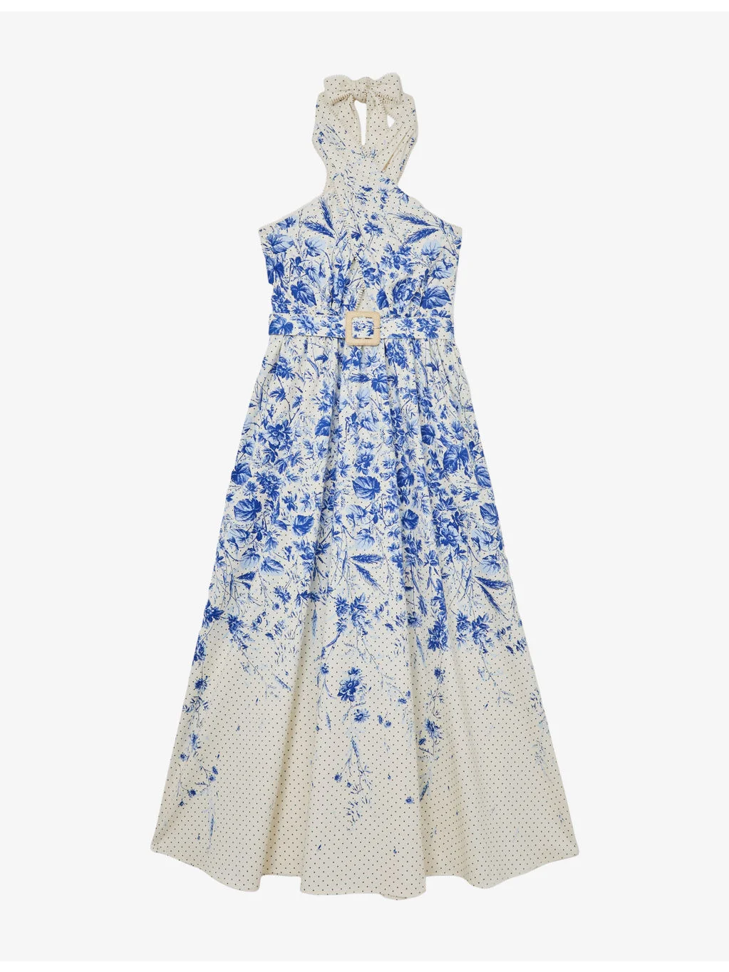 Amaya Floral-Print Stretch-Cotton Maxi Dress - 1