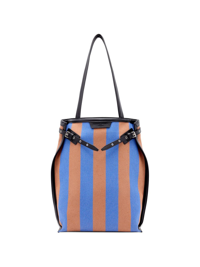 North South Days striped canvas tote bag 7