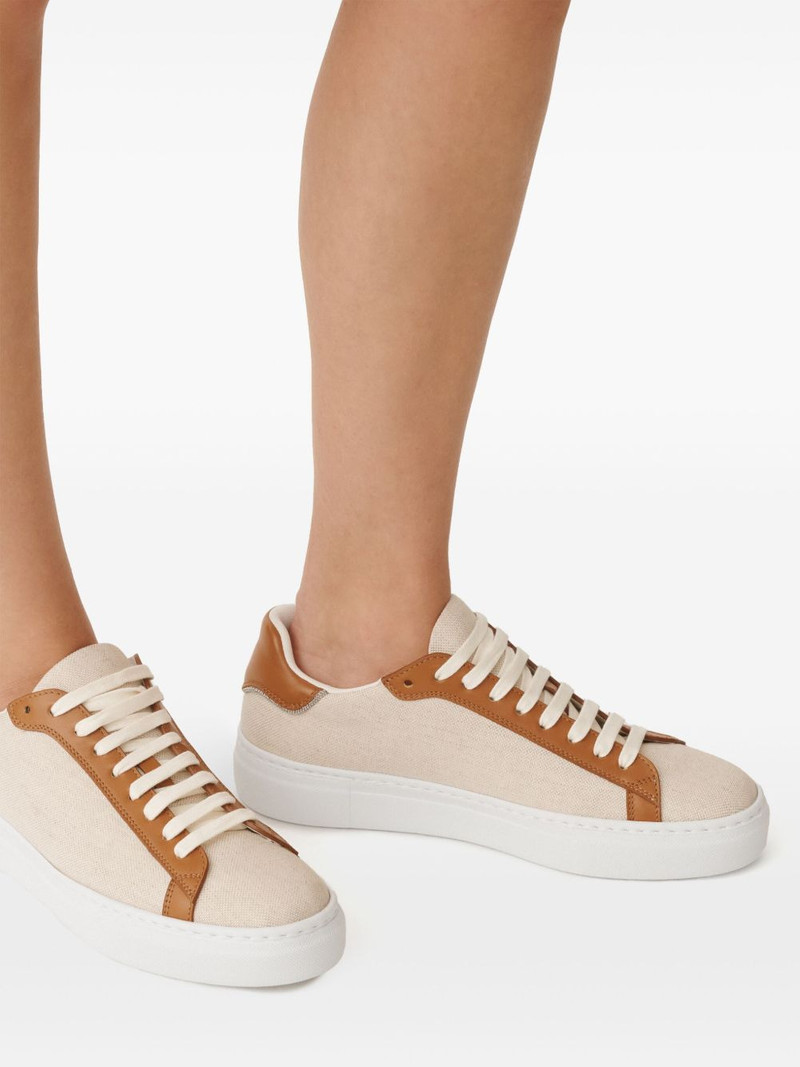 lace-up two-tone sneakers 4