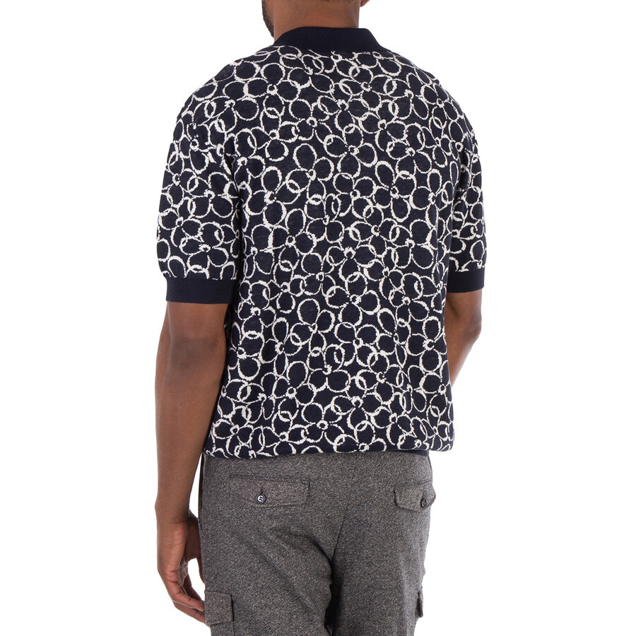 Maison Kitsune Abstract Daisy Jacquard Polo Shirt - 6