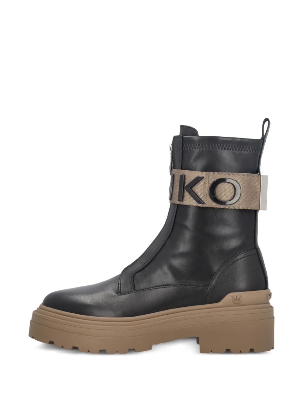 Mia logo-strap ankle boots - 4