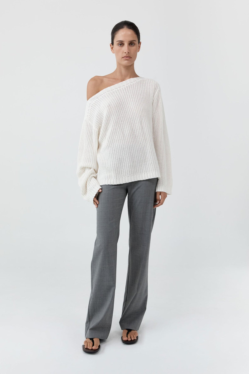 Relaxed Bateau Jumper - Off White 3