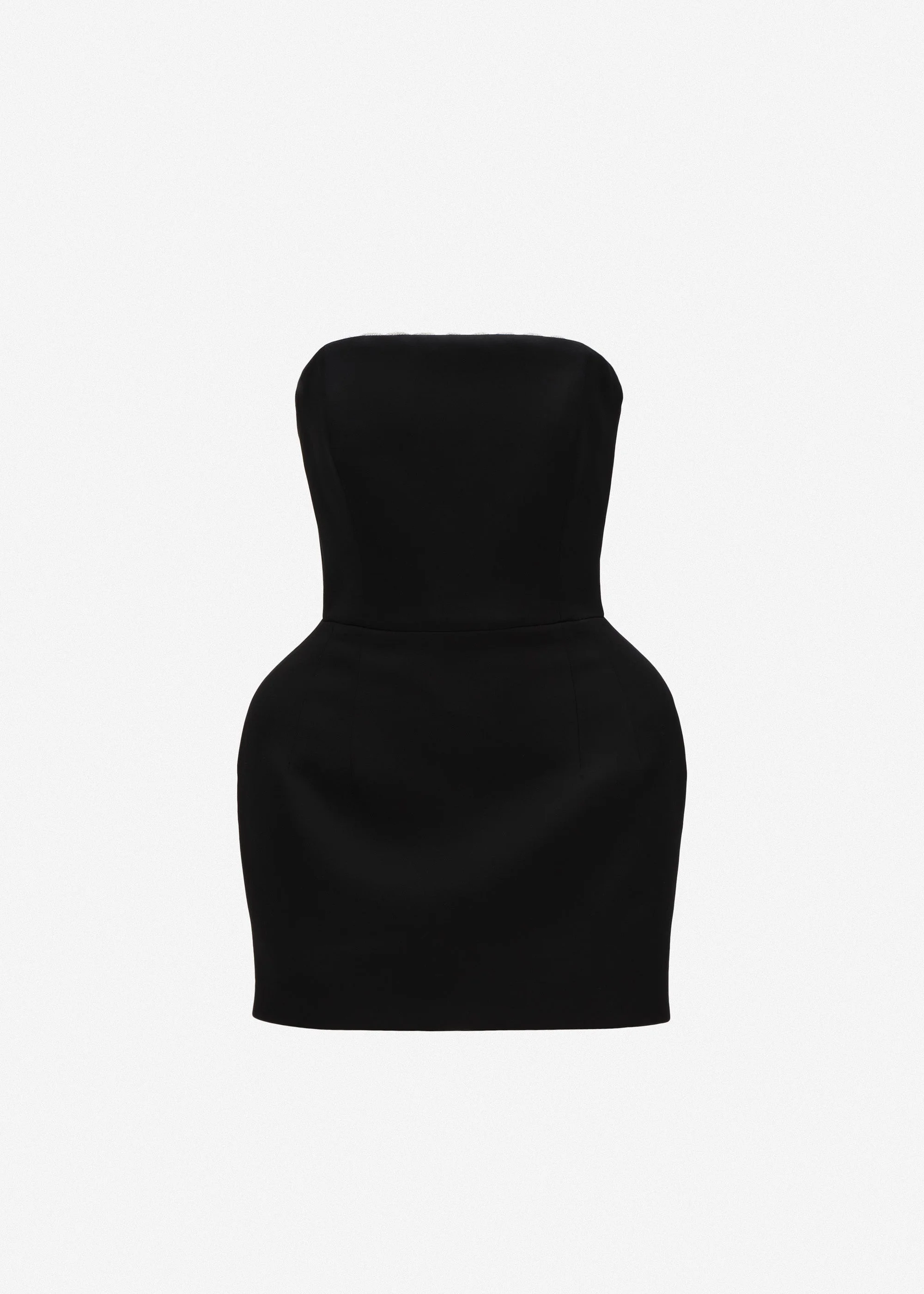 Strapless mini dress in black - 1