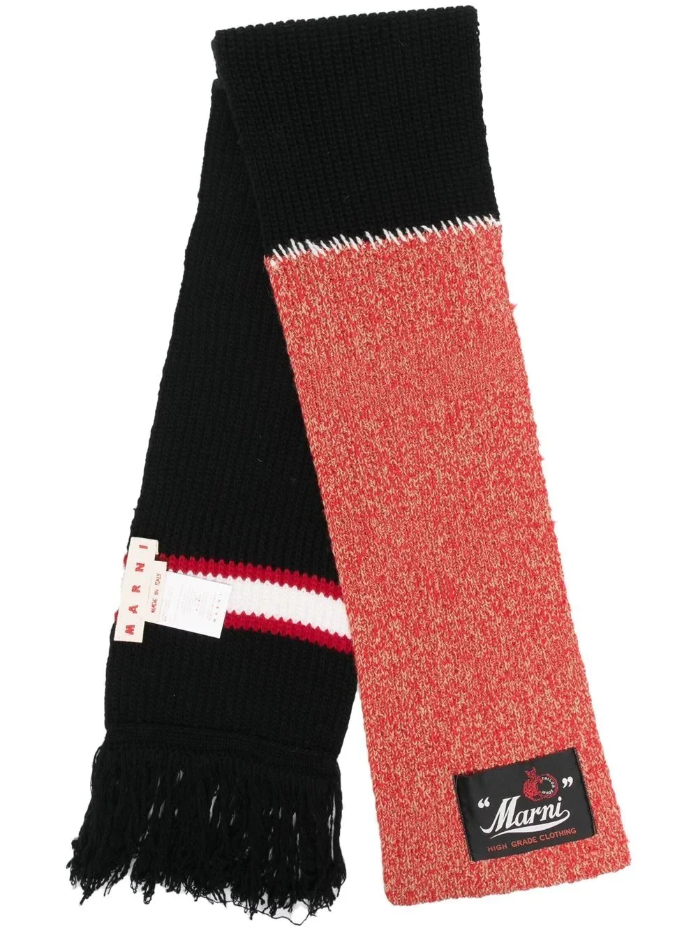 fringe-trimmed scarf - 1