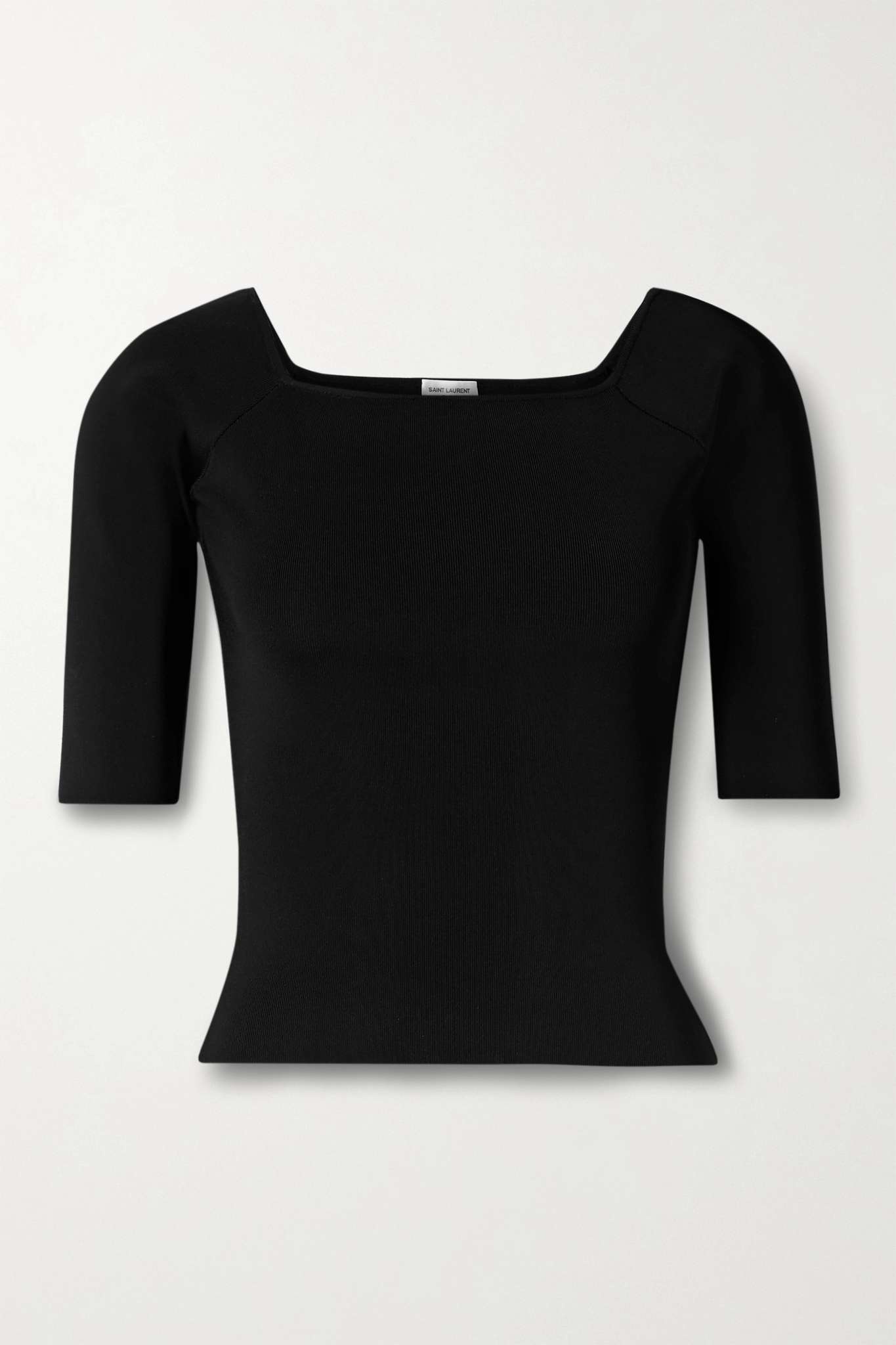 Ribbed stretch-jersey top - 1