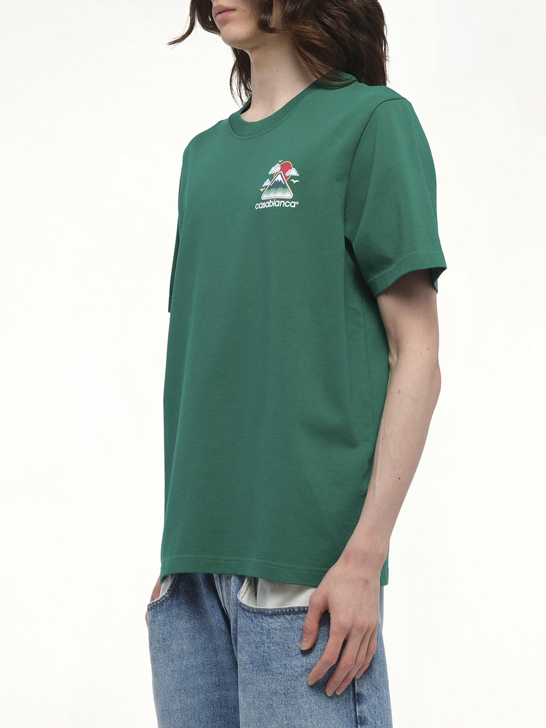 Montagne Ondulee T-Shirt in Green - 5