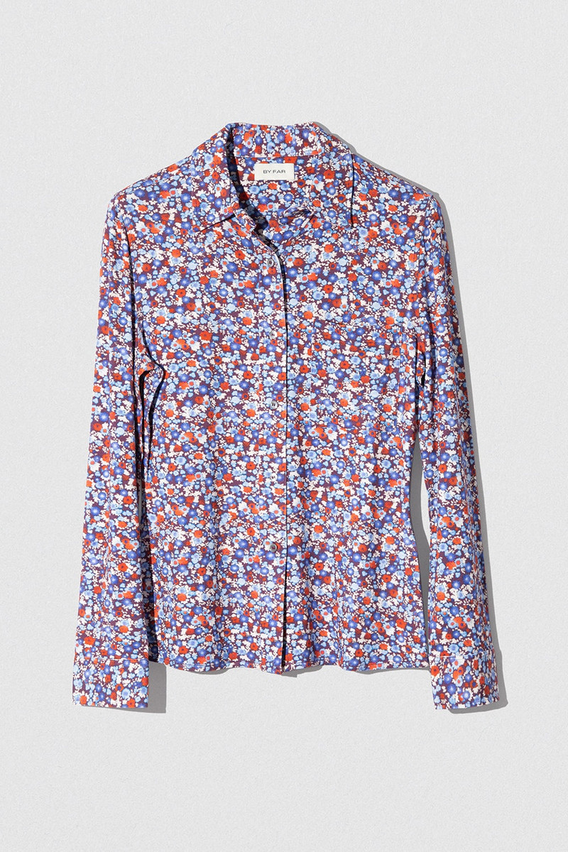 BY FAR STELLA T SHIRT MIDNIGHT FLORAL VISCOSE JERSEY outlook