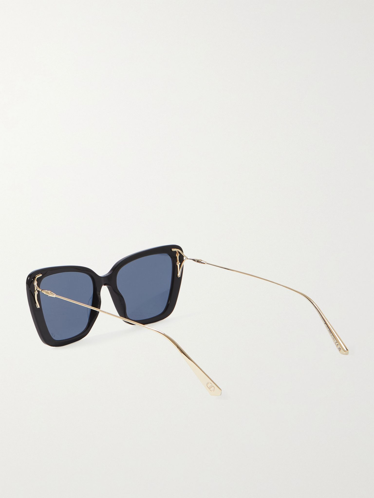 MissDior B5I cat-eye acetate and gold-tone sunglasses Black - 3