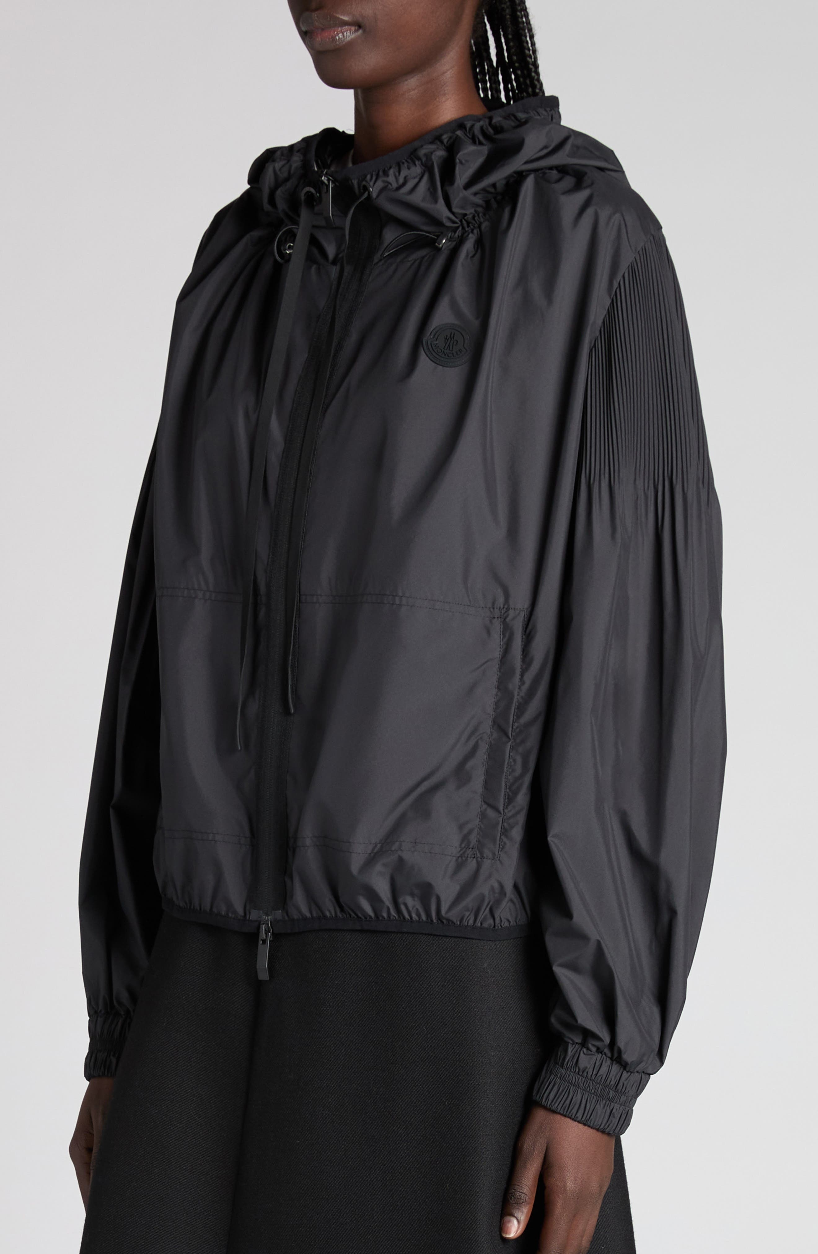 Moncler Auxonne Pleated Windbreaker in Black at Nordstrom - 4