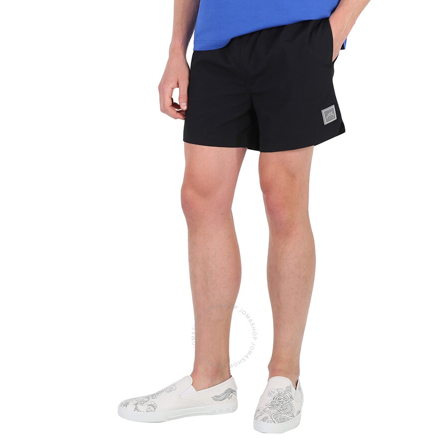 A Cold Wall Men's Black Essential Logo Patch Swim Shorts - 4