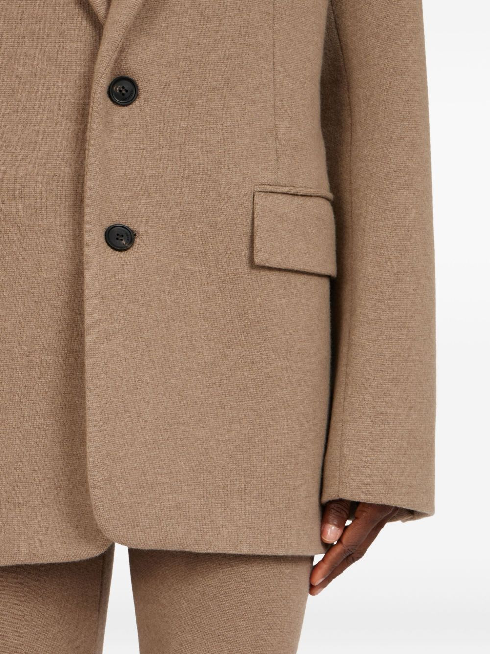 single-breasted flap-pocket blazer - 5