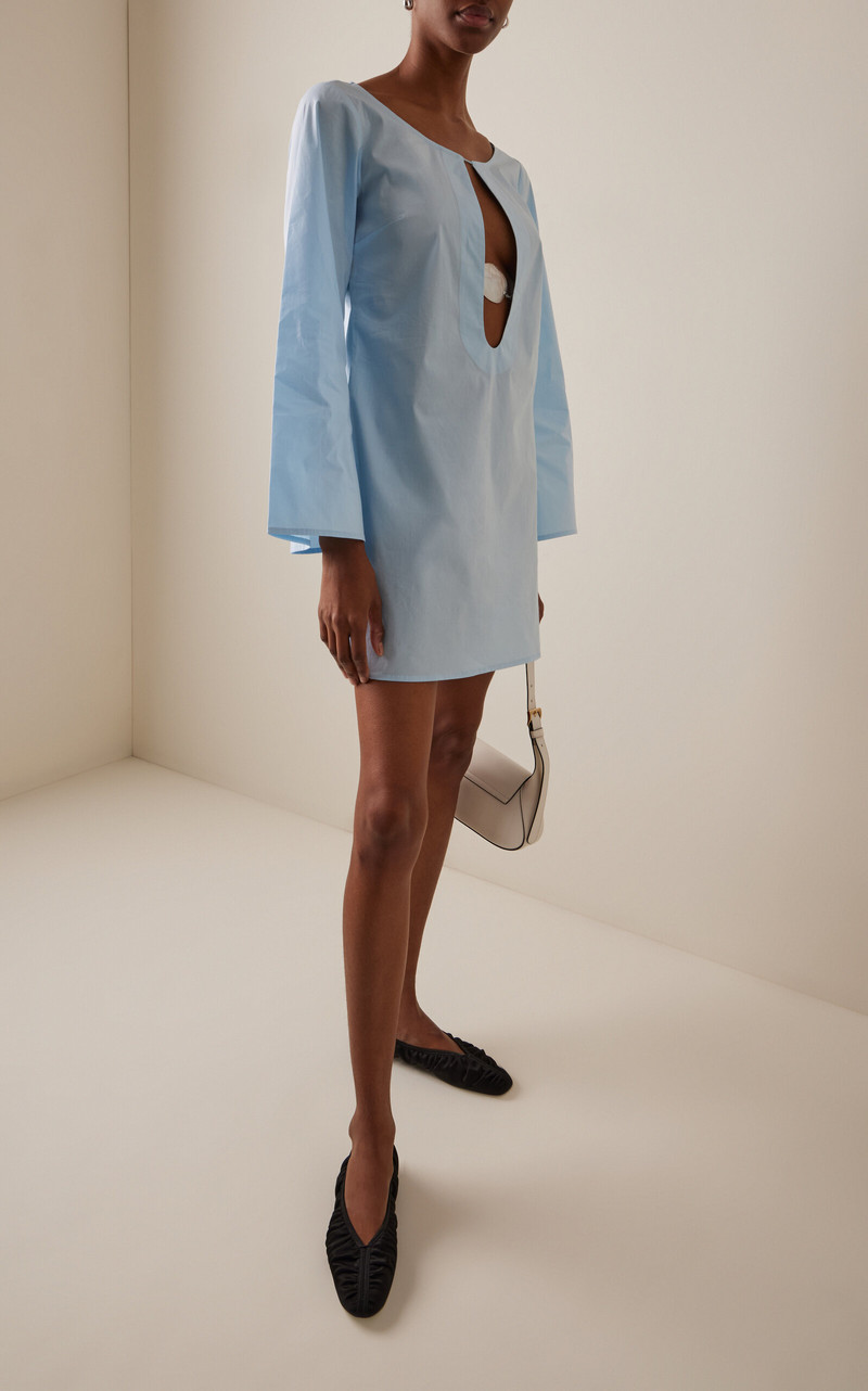 MARLIES GRACE Exclusive Ocean Cotton Mini Dress blue outlook