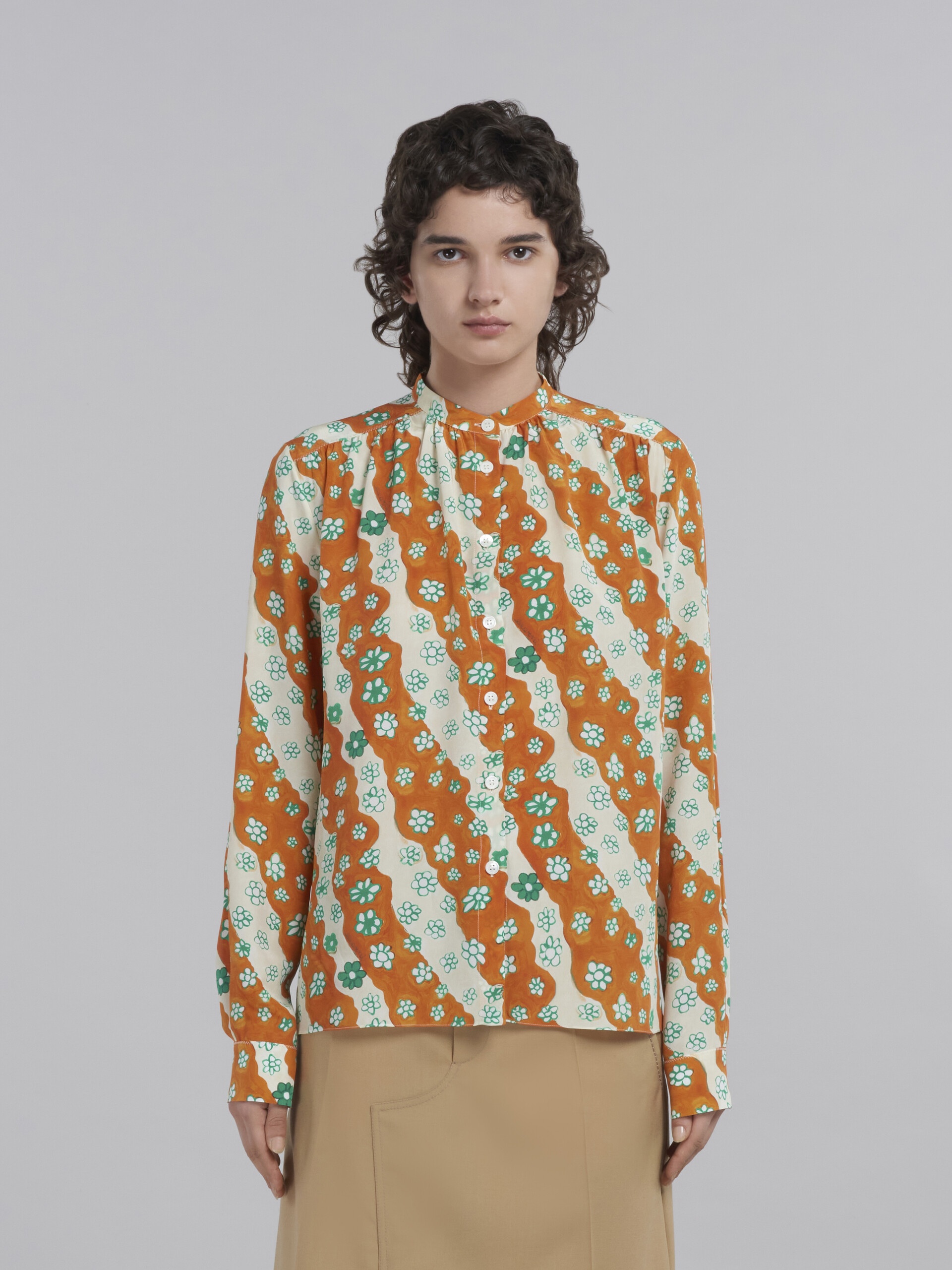 PRINTED SILK BLOUSE - 2