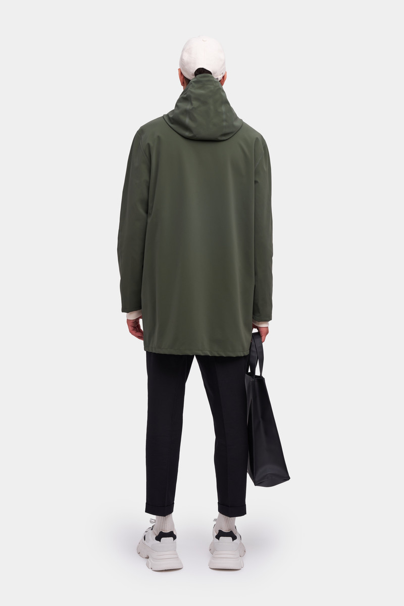 Stockholm Lightweight Suede Raincoat Dark Green 4