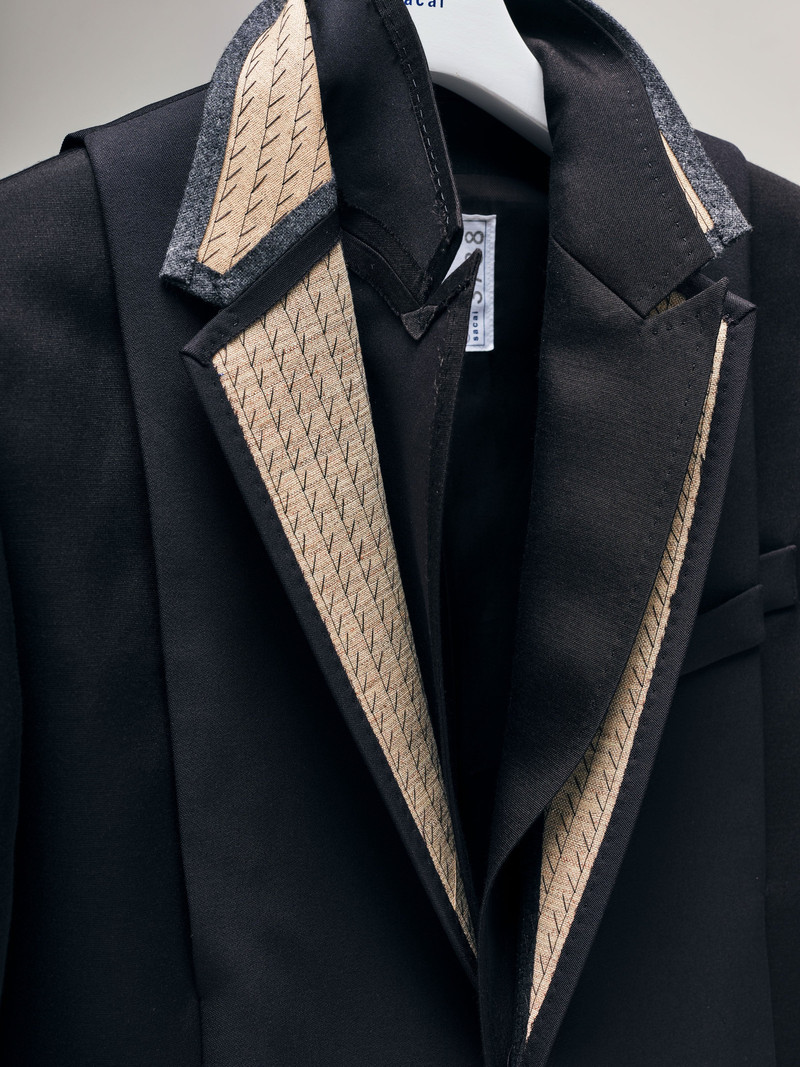 sacai Doeskin x Double-Faced Silk Cotton Jacket - 25-03738m-001