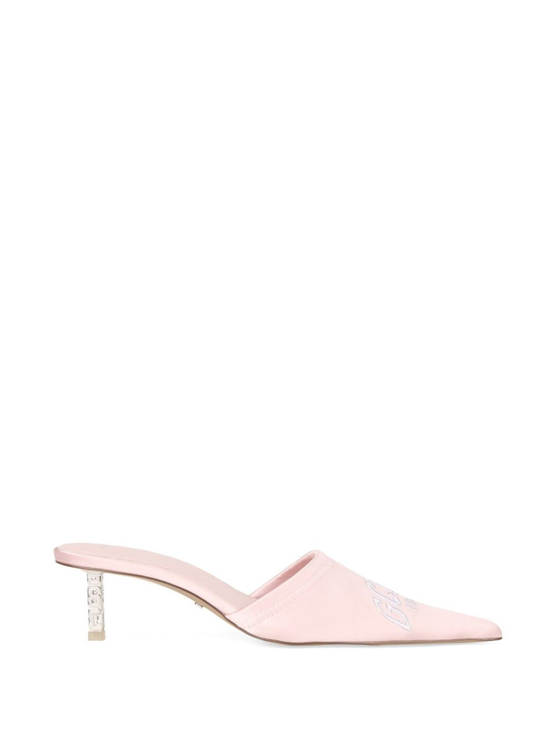 logo-embroidered mules 1